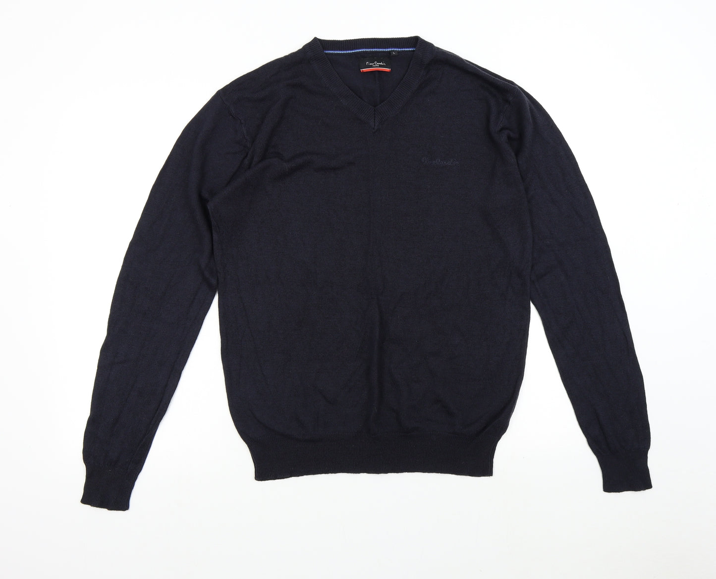 Pierre Cardin Mens Blue  Knit Pullover Jumper Size L