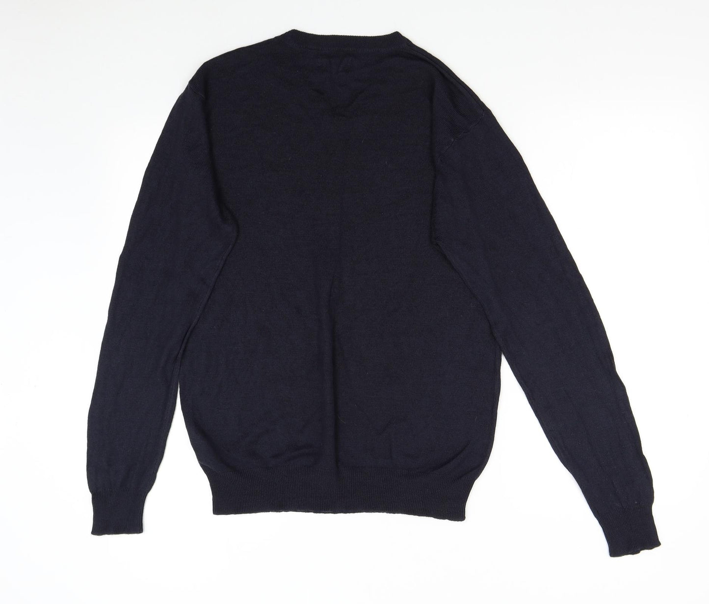 Pierre Cardin Mens Blue  Knit Pullover Jumper Size L