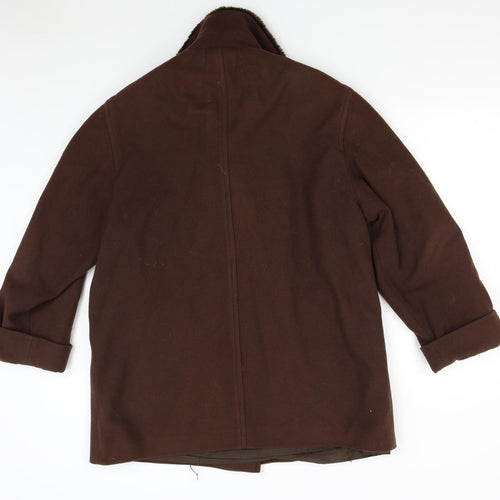 C&A Womens Brown   Overcoat Coat Size 14