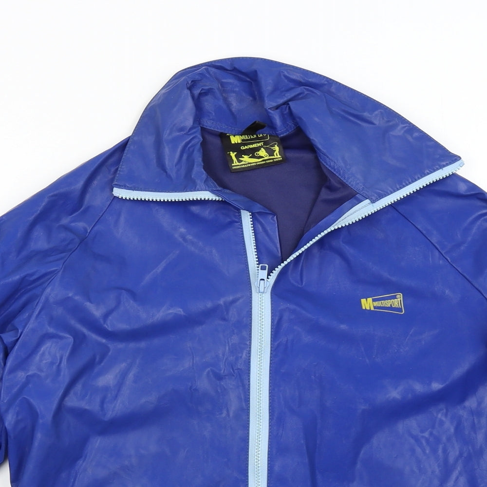 Multisport Mens Blue   Anorak Jacket Size S  - Oil Skin
