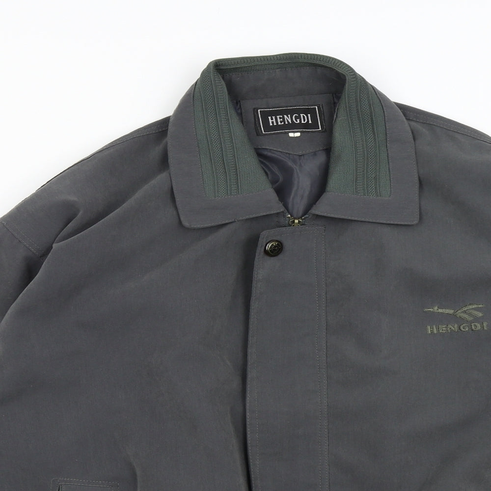 Hengdi Mens Green   Bomber Jacket Jacket Size L