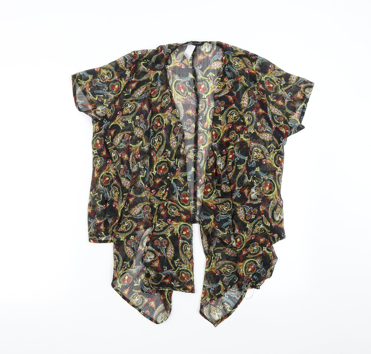 Love Squared Womens Multicoloured Floral Chiffon Basic Blouse Size M