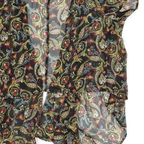 Love Squared Womens Multicoloured Floral Chiffon Basic Blouse Size M