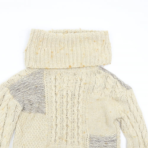 Falmer Womens Beige  Knit Pullover Jumper Size S
