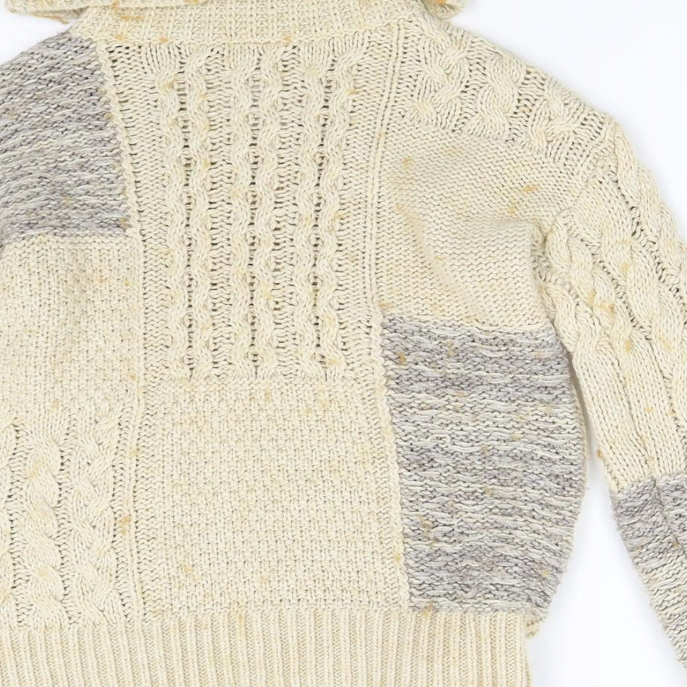 Falmer Womens Beige  Knit Pullover Jumper Size S