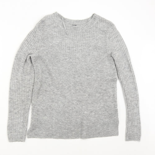 F&F Womens Grey  Knit Pullover Jumper Size 10