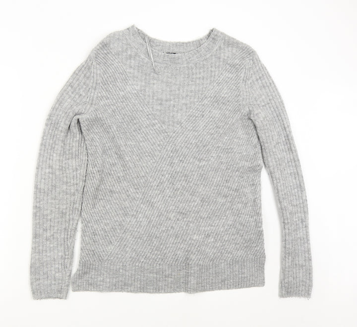F&F Womens Grey Knit Pullover Jumper Size 10