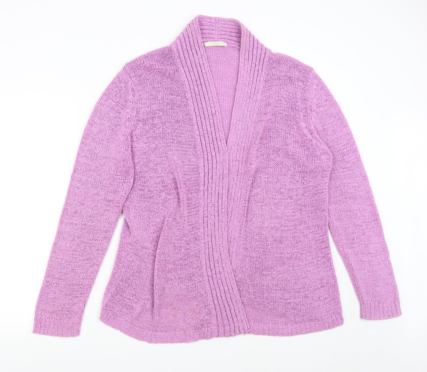 M&S Womens Purple  Knit Cardigan Jumper Size 12