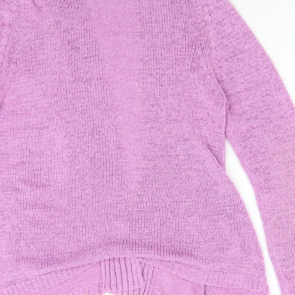 M&S Womens Purple  Knit Cardigan Jumper Size 12