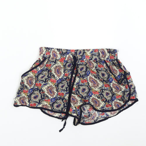 Moda Impression Womens Multicoloured Paisley  Hot Pants Shorts Size M