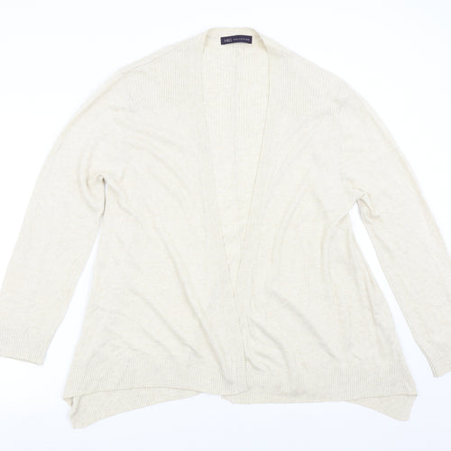 M&S Womens Beige  Knit Cardigan Jumper Size 14