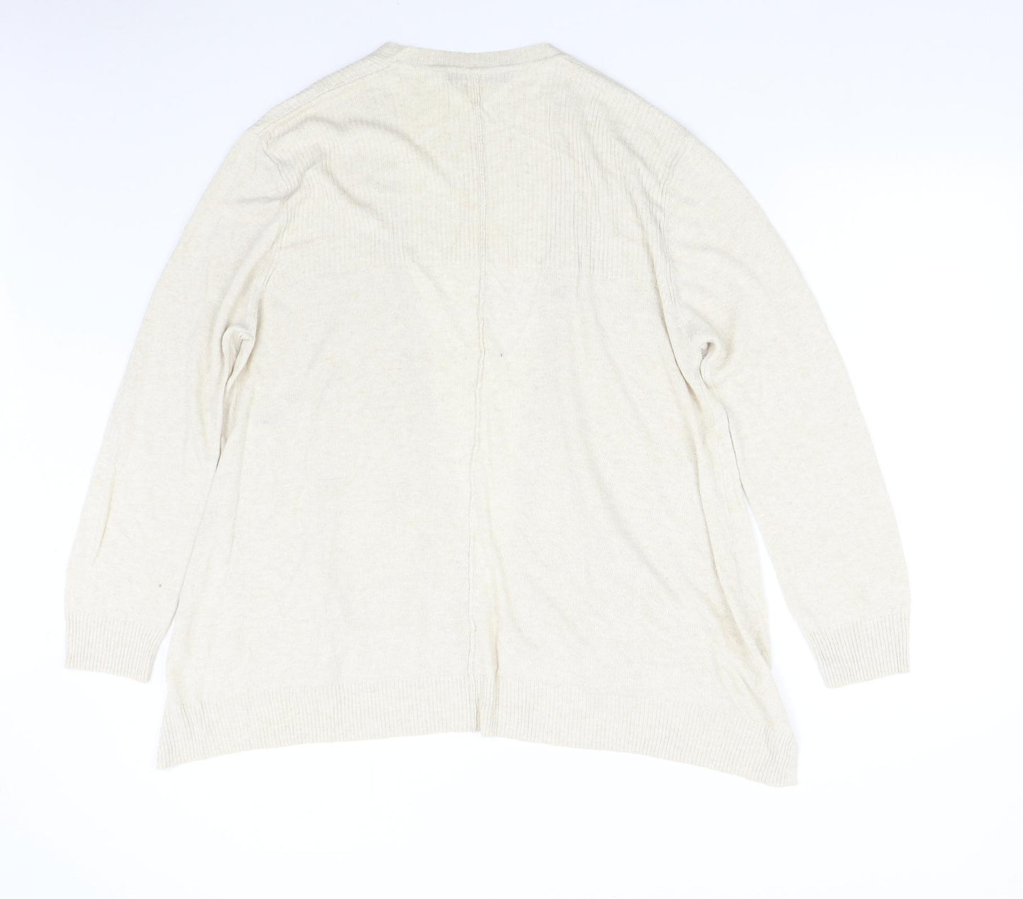 M&S Womens Beige  Knit Cardigan Jumper Size 14