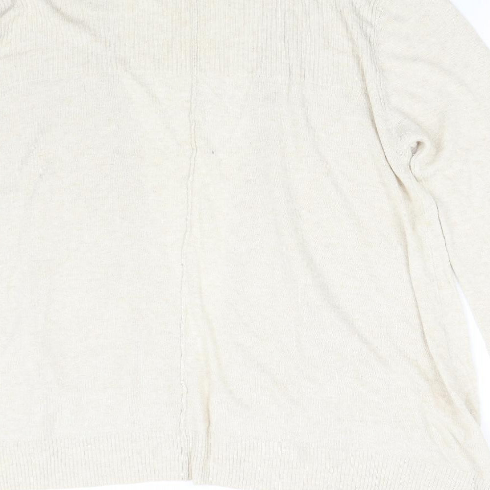 M&S Womens Beige  Knit Cardigan Jumper Size 14
