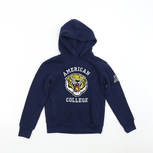 American College Girls Blue   Pullover Hoodie Size 8 Years