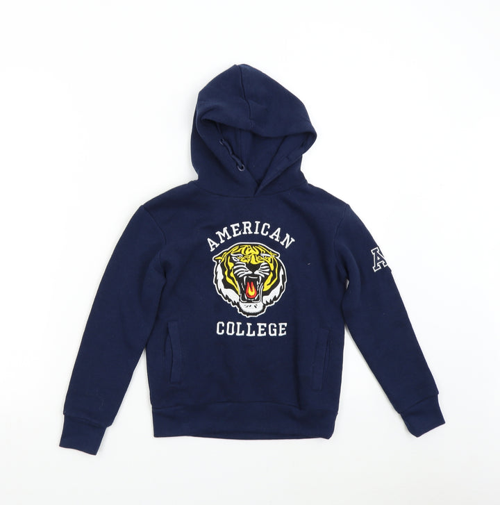 American College Girls Blue Pullover Hoodie Size 8 Years