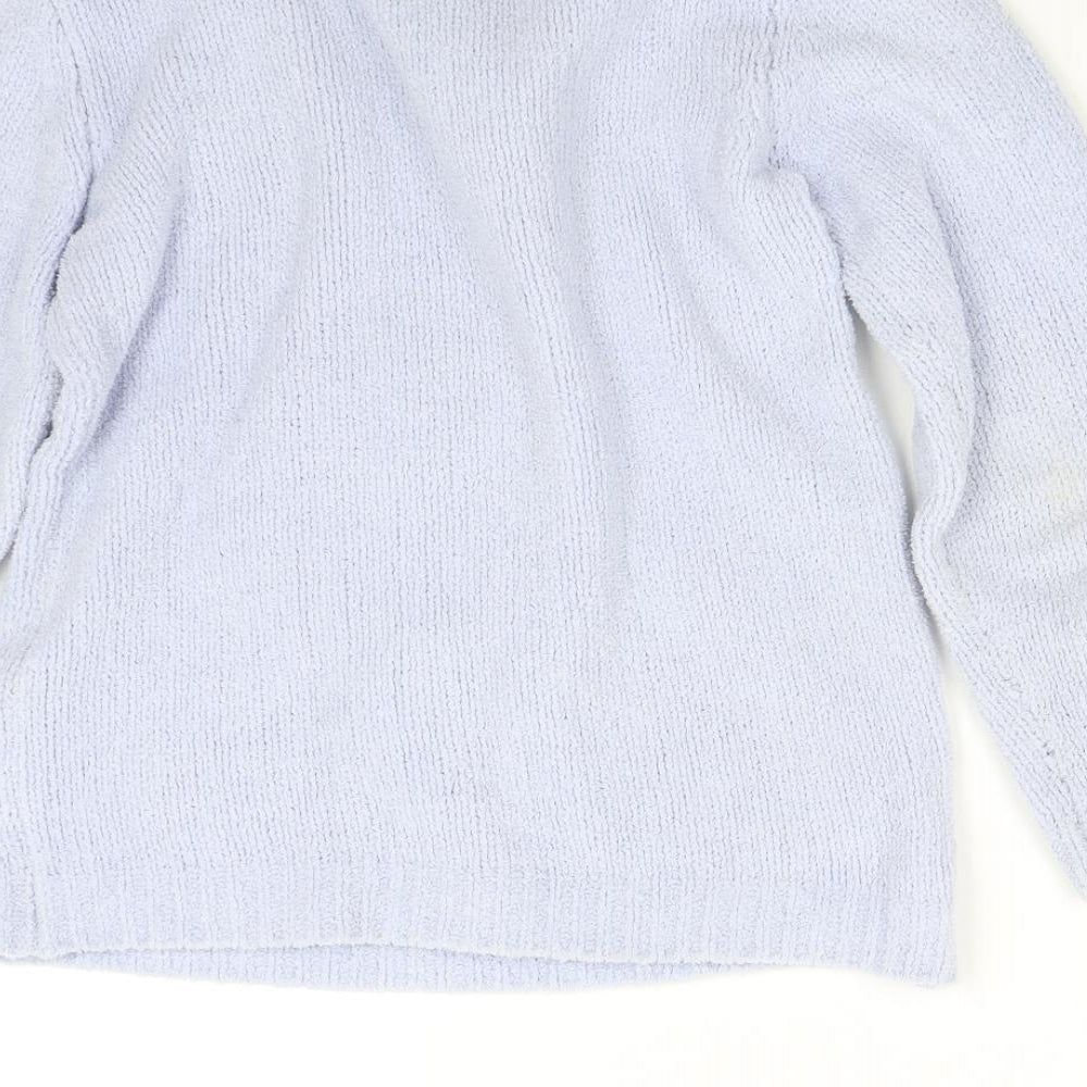 George Boys Blue  Knit Pullover Jumper Size 11-12 Years  - Snowman Christmas