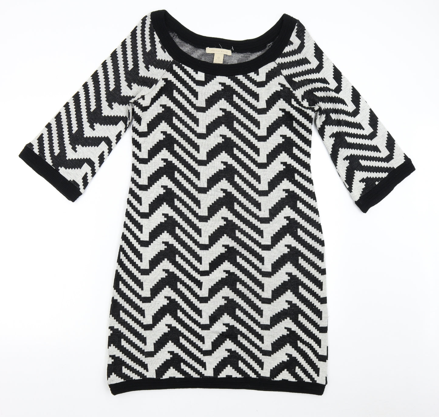 Jonathan Martin Womens Multicoloured Geometric Knit Jumper Dress  Size L