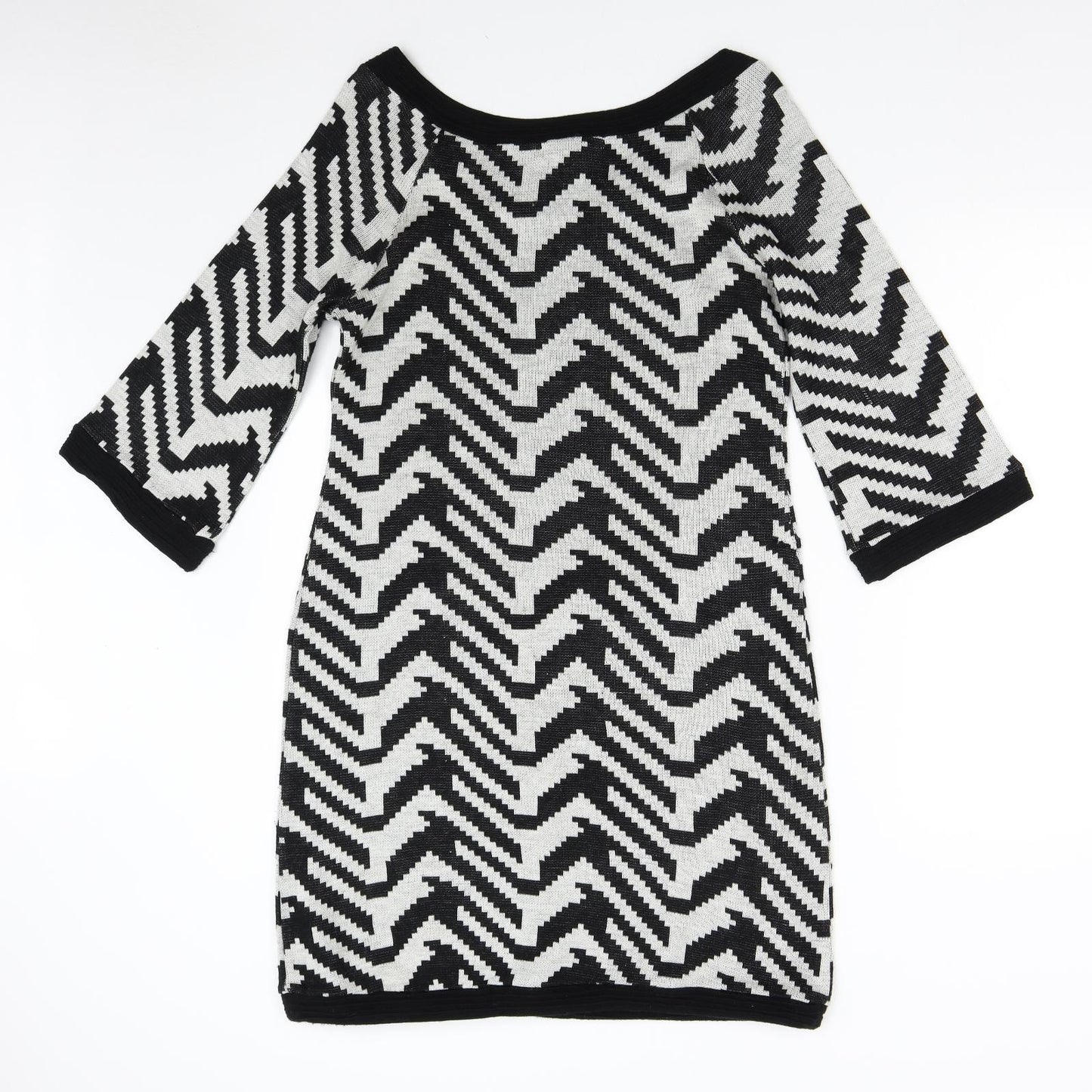 Jonathan Martin Womens Multicoloured Geometric Knit Jumper Dress  Size L