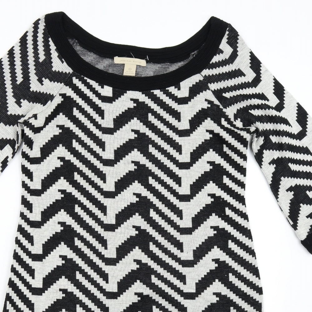 Jonathan Martin Womens Multicoloured Geometric Knit Jumper Dress  Size L