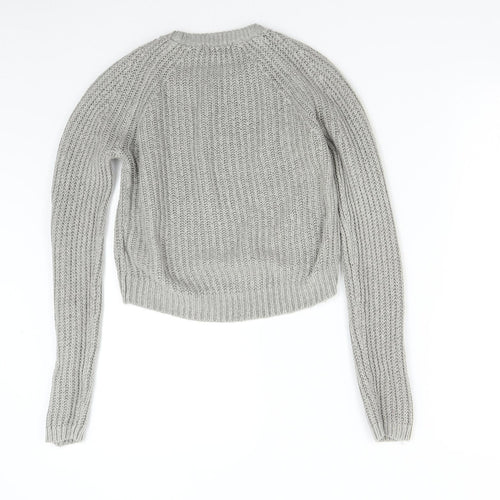 New Look Womens Grey  Knit Pullover Jumper Size 6