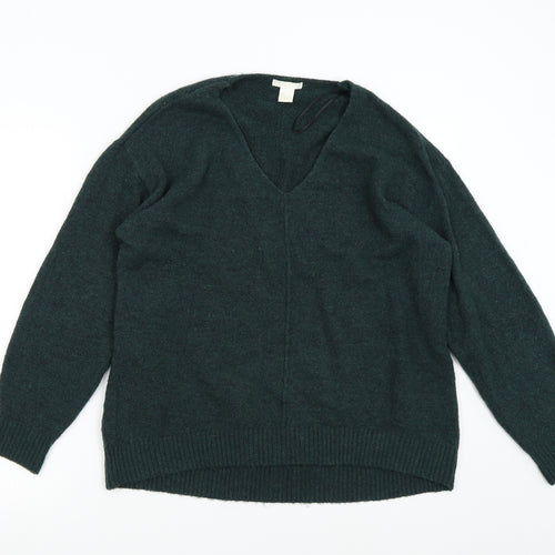 H&M Mens Green  Knit Pullover Jumper Size S