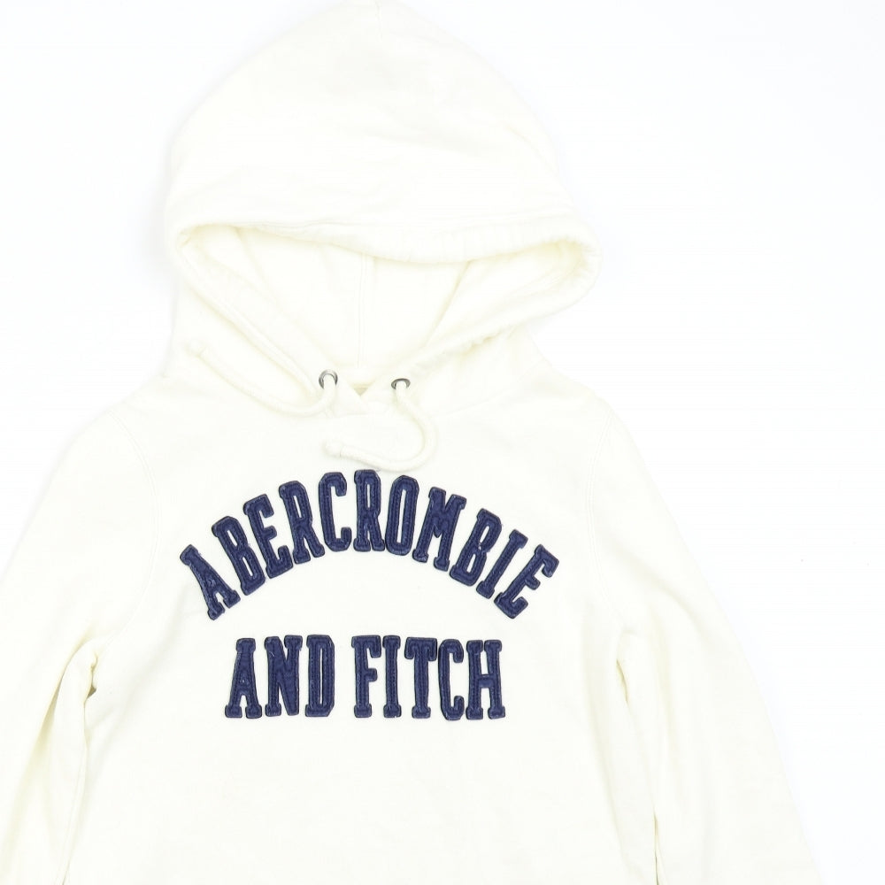 Abercrombie & Fitch Womens Ivory   Pullover Hoodie Size L