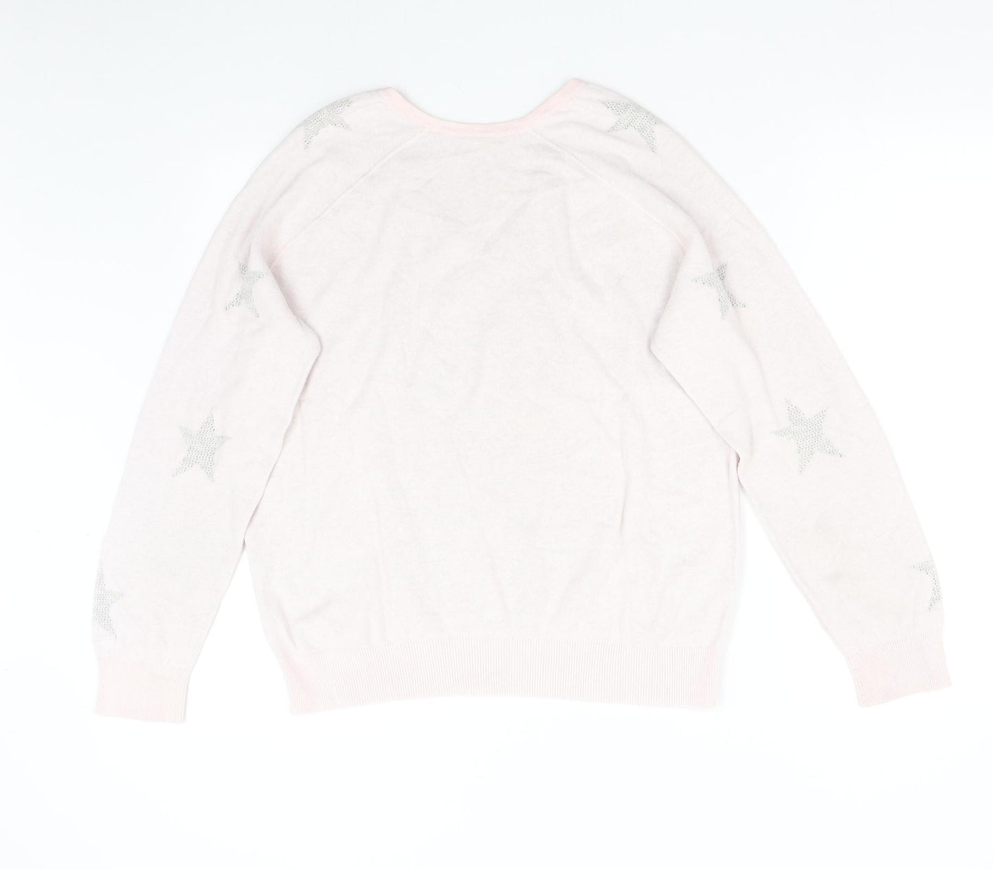 Preworn Womens Pink   Pullover Jumper Size L  - Stars