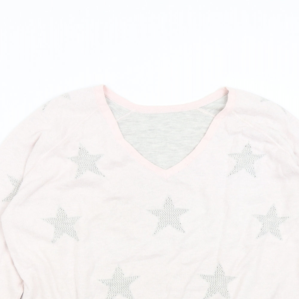 Preworn Womens Pink   Pullover Jumper Size L  - Stars
