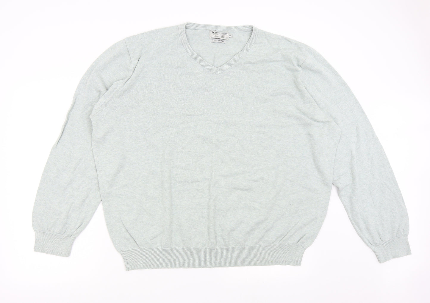 TU Mens Green  Knit Pullover Jumper Size 2XL
