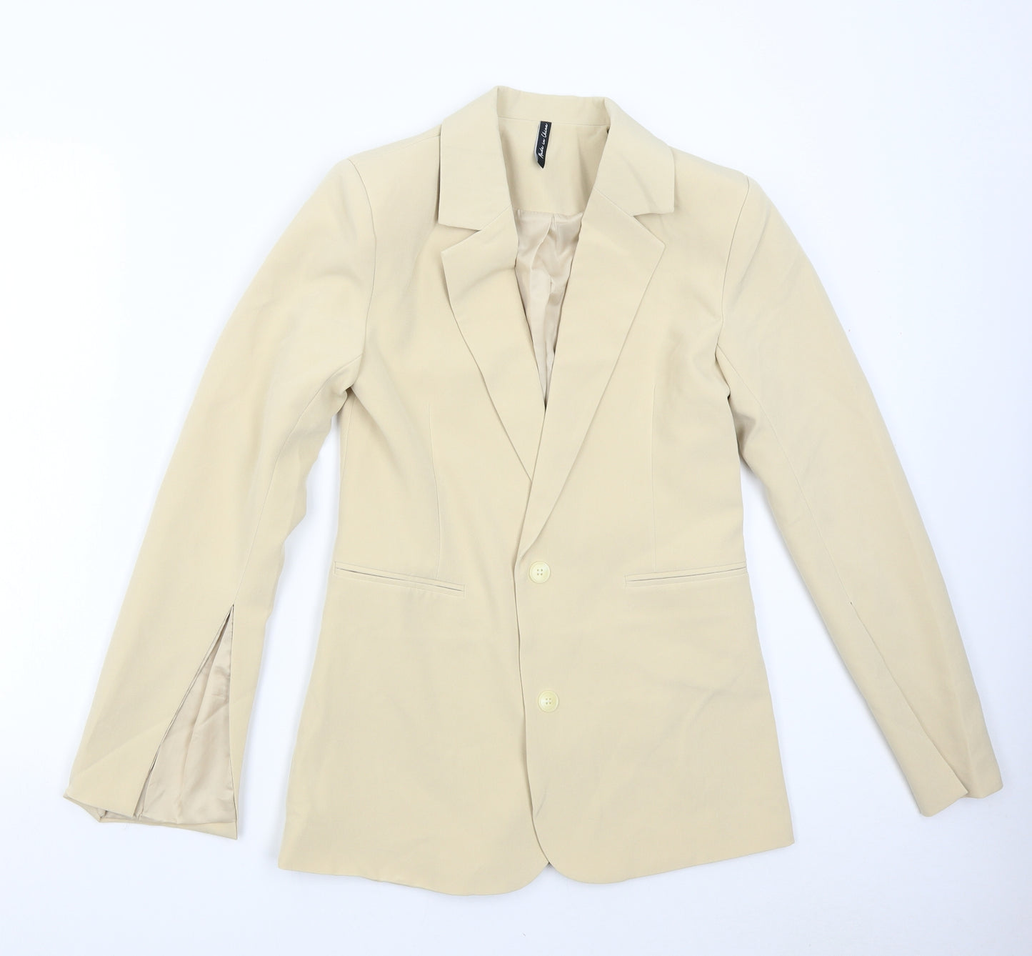 Preworn Womens Beige   Jacket Suit Jacket Size 10