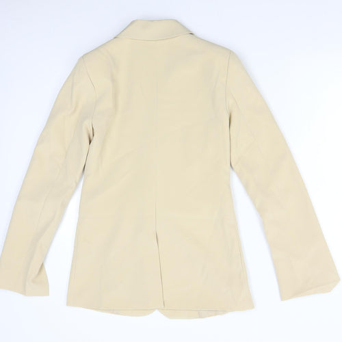 Preworn Womens Beige   Jacket Suit Jacket Size 10