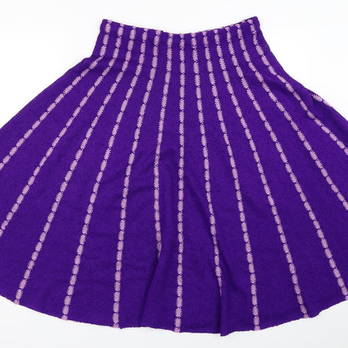 Preworn Womens Purple   Flare Skirt Size 29 in