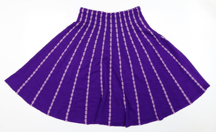 Preworn Womens Purple Flare Skirt Size 29 in