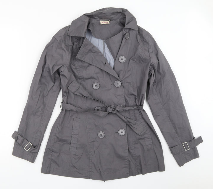 Lime Womens Grey   Pea Coat Coat Size 8
