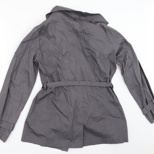 Lime Womens Grey   Pea Coat Coat Size 8