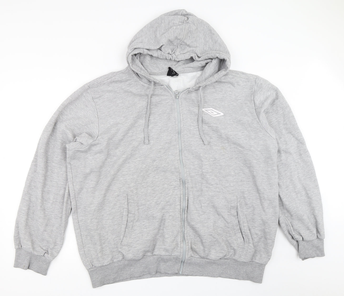 Umbro Mens Grey   Full Zip Hoodie Size 3XL
