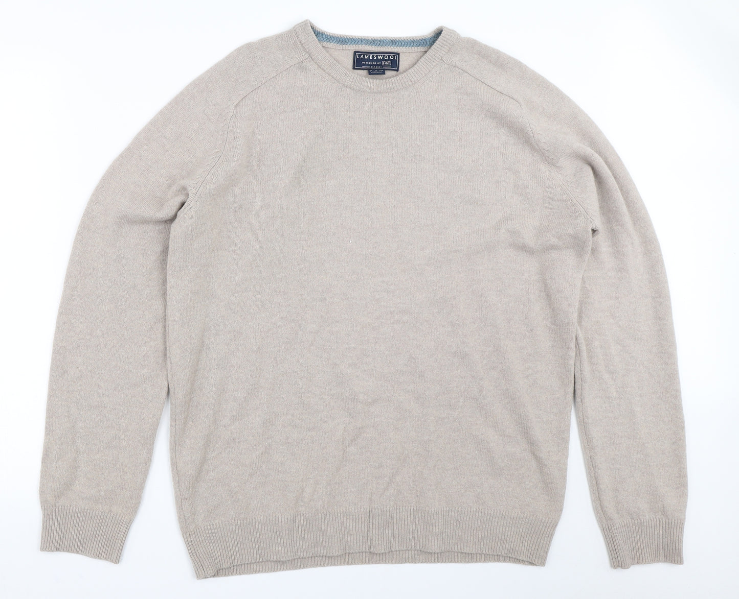 F&F Mens Beige   Pullover Jumper Size L