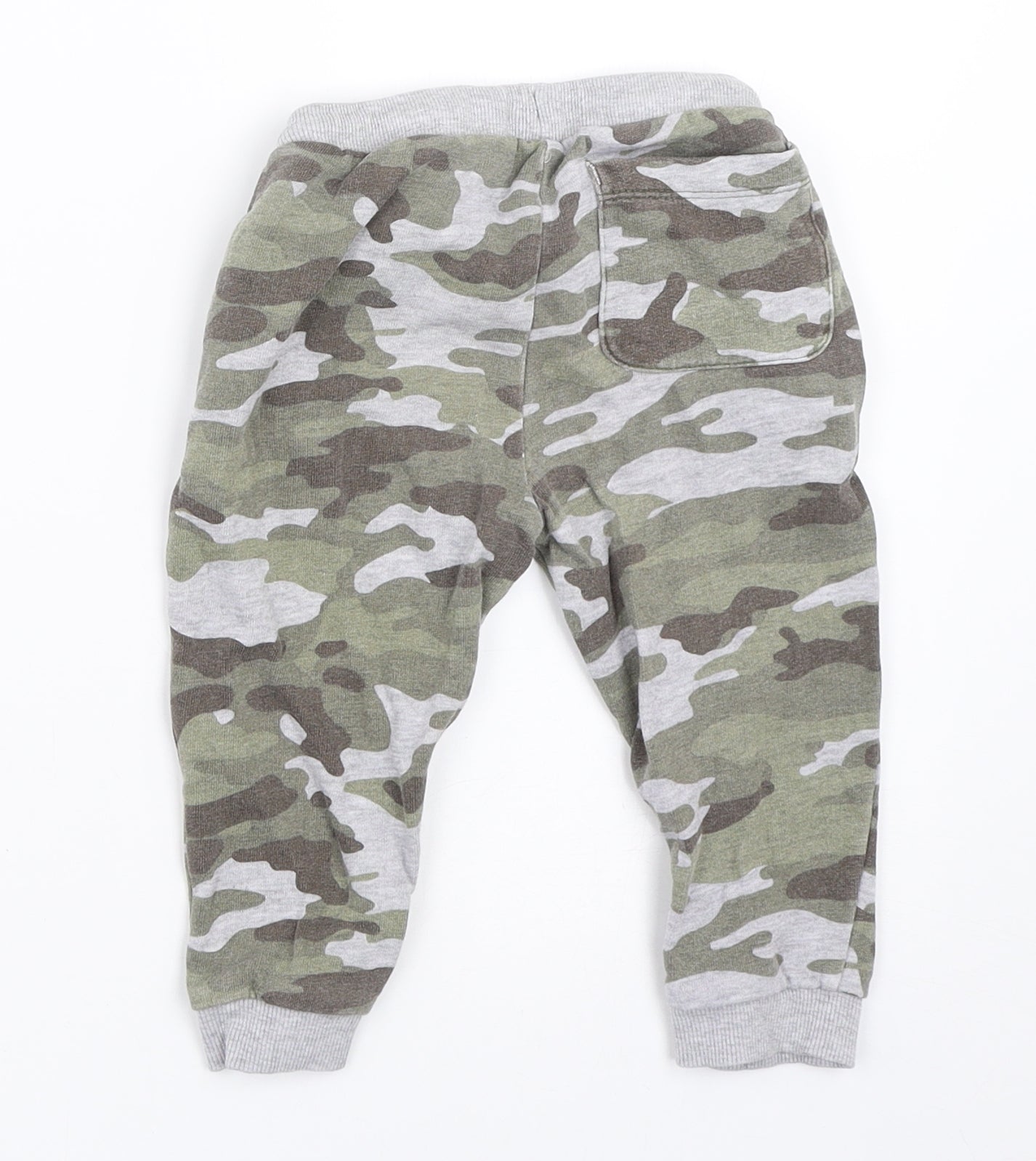 Matalan Boys Green Camouflage  Jogger Trousers Size 12-18 Months