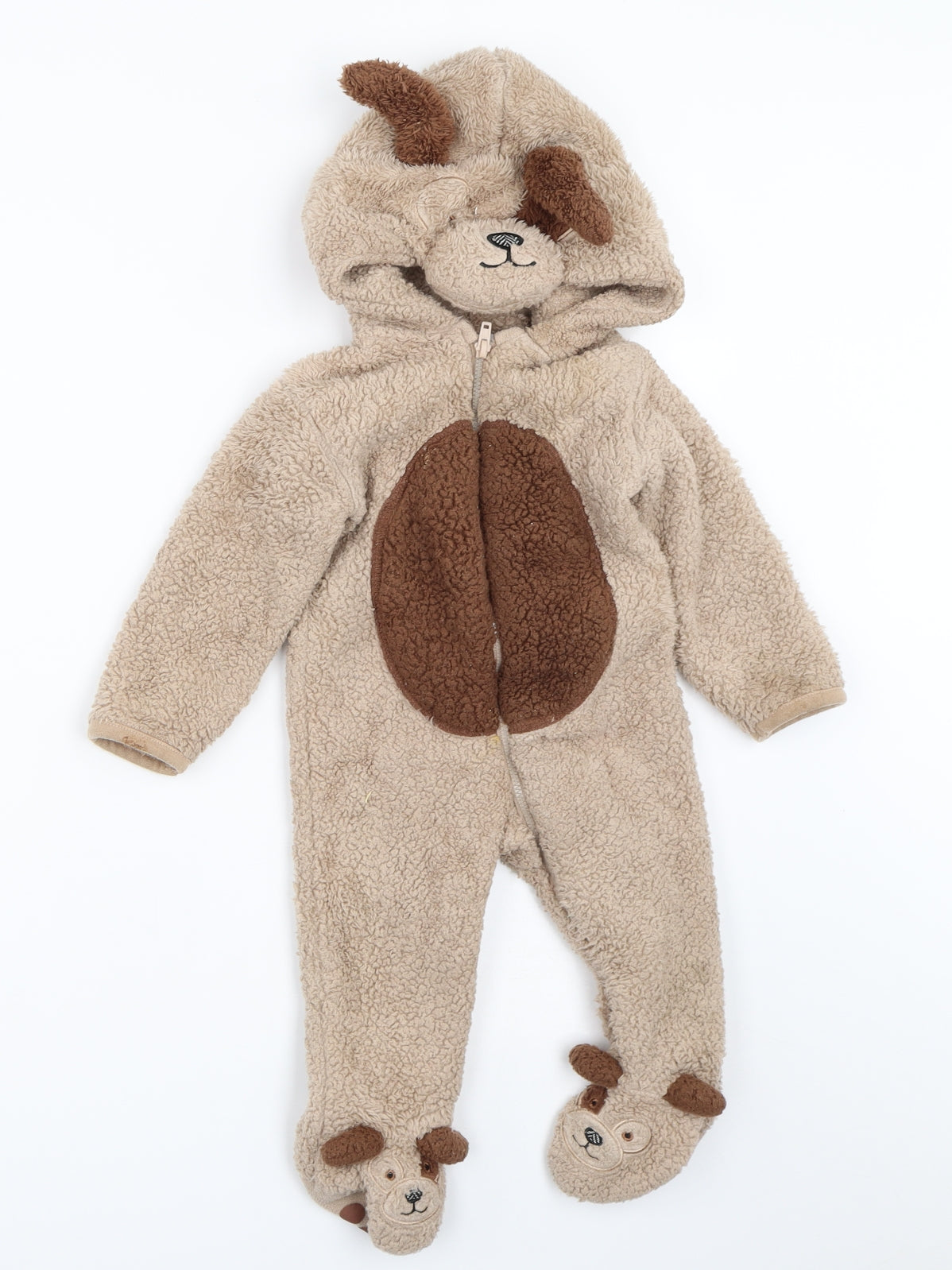 Earlydays Boys Beige Solid  Capri One Piece Size 12-18 Months