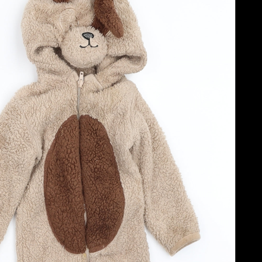 Earlydays Boys Beige Solid  Capri One Piece Size 12-18 Months