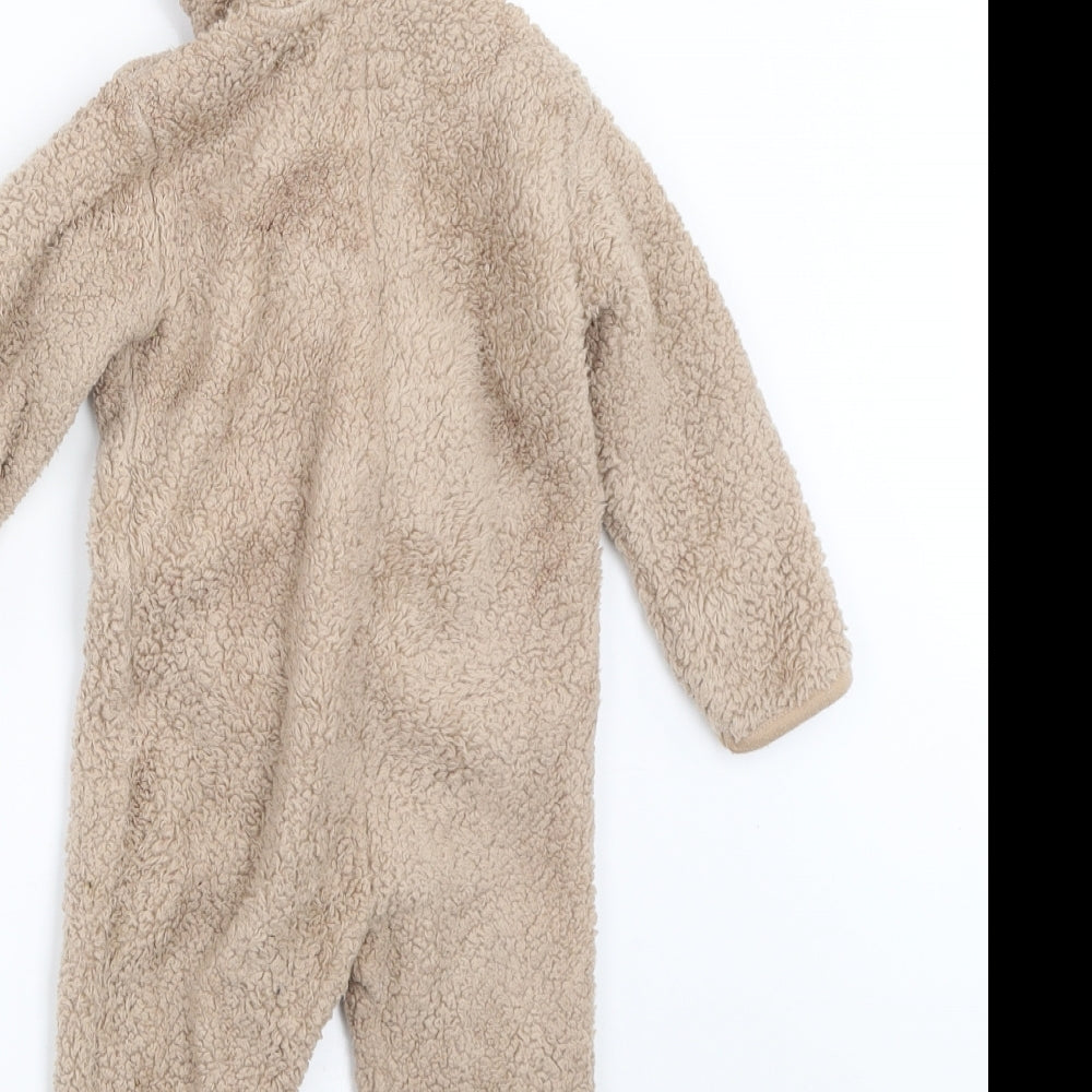 Earlydays Boys Beige Solid  Capri One Piece Size 12-18 Months
