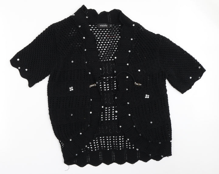 Whisper Womens Black   Cardigan Jumper Size M
