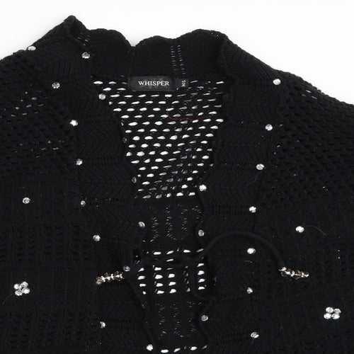 Whisper Womens Black   Cardigan Jumper Size M
