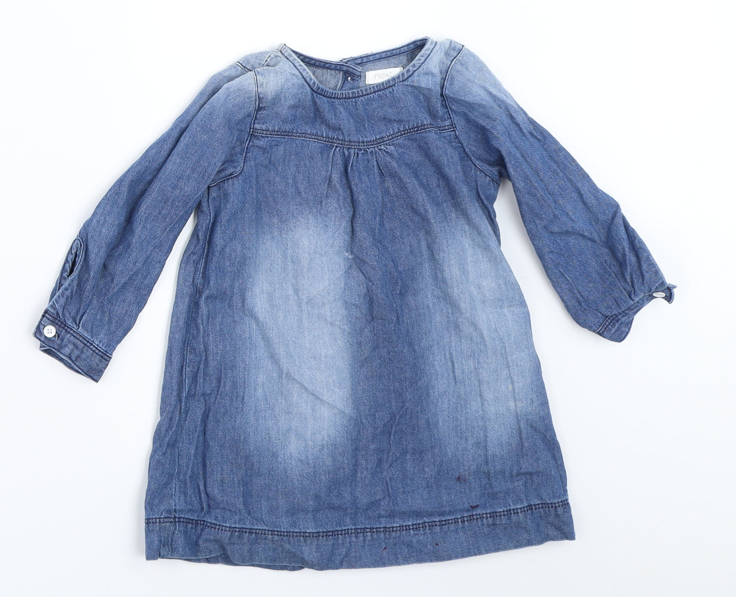 NEXT Girls Blue  Denim Shift  Size 12-18 Months