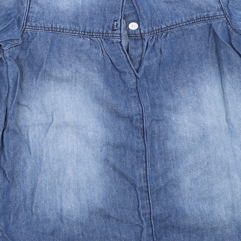 NEXT Girls Blue  Denim Shift  Size 12-18 Months