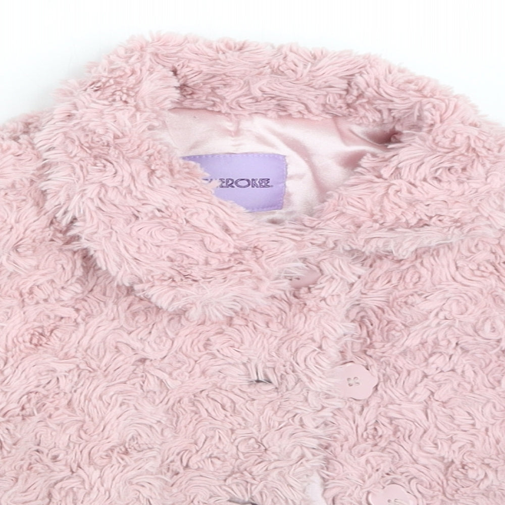 Cherokee Girls Pink   Overcoat Coat Size 4-5 Years