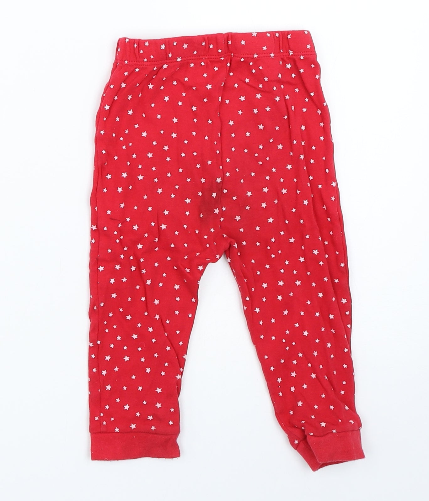 George Girls Red Solid  Capri Pyjama Pants Size 12-18 Months