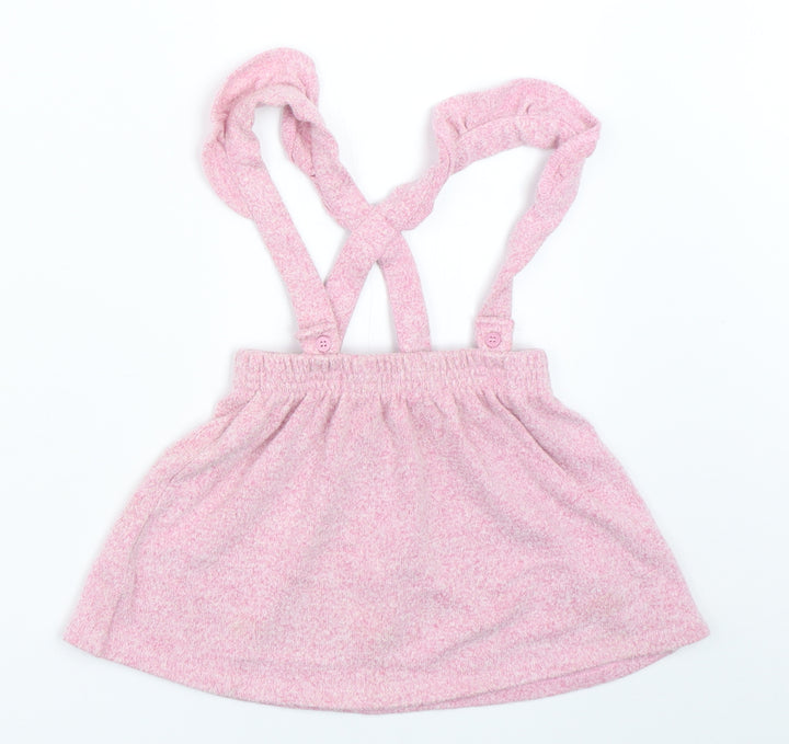 George Girls Pink Pinafore/Dungaree Dress Size 12-18 Months