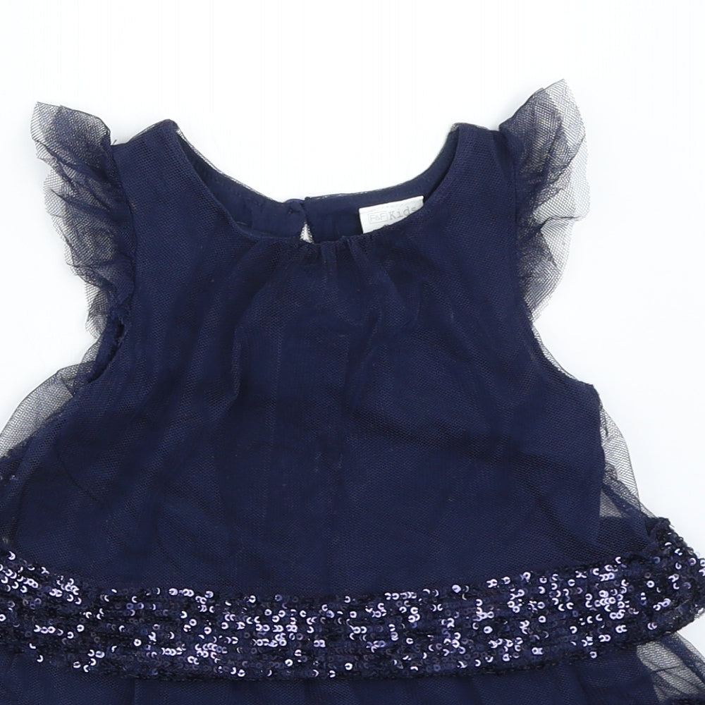F&F Girls Blue   Shift  Size 12-18 Months