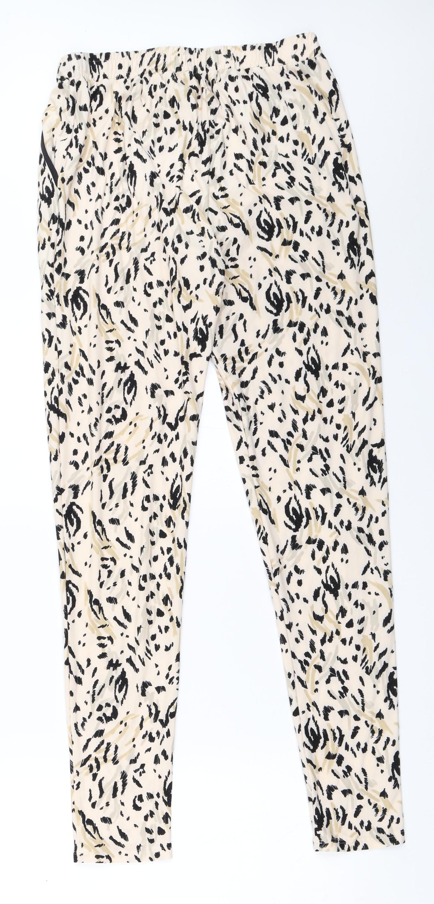 Primark Womens Beige Animal Print  Top Pyjama Pants Size XS